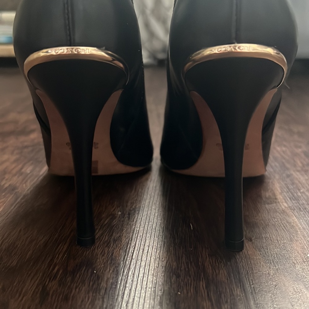 Coach Black Suede Stiletto Ankle Boots - Picture 4 of 9
